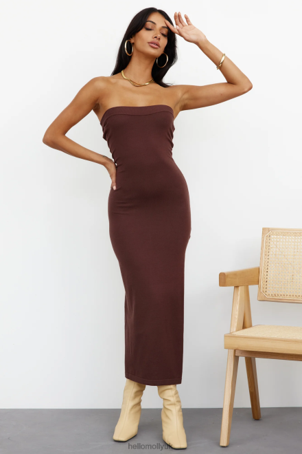 Clothing Hello Molly Solar Rays Midi Dress Brown 866R44322