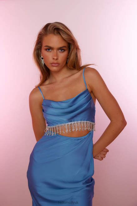 Clothing Hello Molly Sparkle By You Midi Dress Blue 866R45214