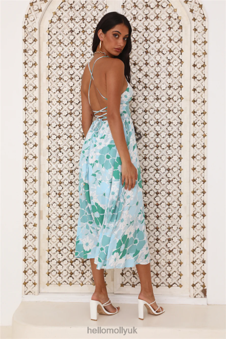 Clothing Hello Molly Stay By Your Side Midi Dress Blue 866R44684