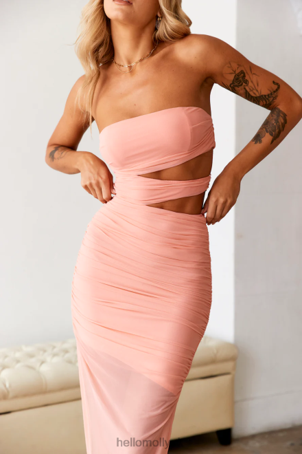 Clothing Hello Molly Style Points Midi Dress Pink 866R44048