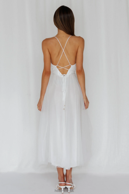 Clothing Hello Molly Summer Cinderella Midi Dress White 866R43446