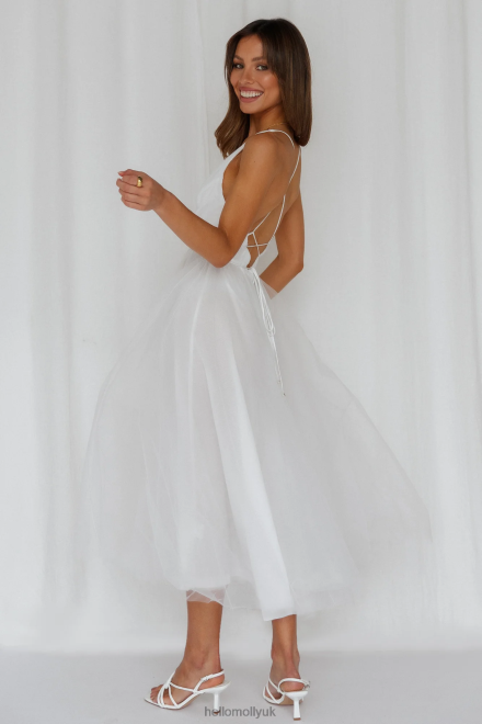 Clothing Hello Molly Summer Cinderella Midi Dress White 866R43446