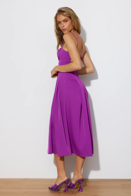 Clothing Hello Molly Sunniest Times Midi Dress Purple 866R45270
