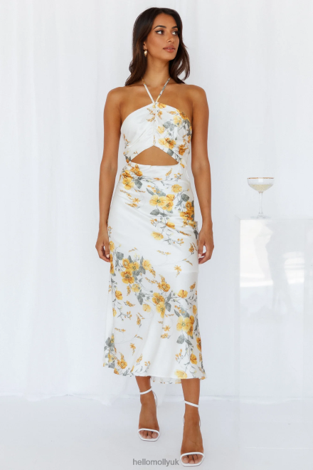 Clothing Hello Molly Sunny Seas Midi Dress Yellow 866R44420