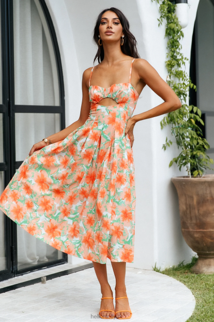 Clothing Hello Molly Sunny Skies Midi Dress Floral 866R44166