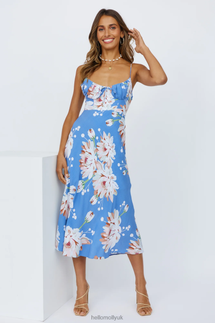 Clothing Hello Molly Sunshine Walks Midi Dress Blue 866R44348
