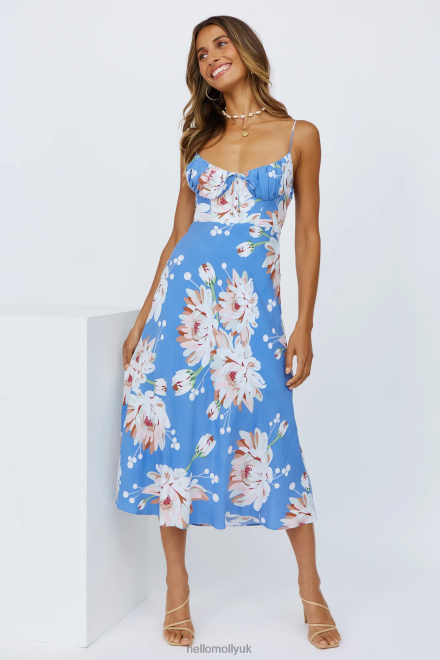 Clothing Hello Molly Sunshine Walks Midi Dress Blue 866R44348