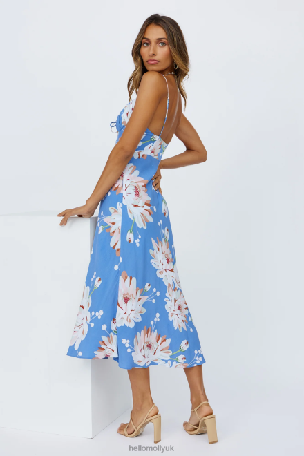 Clothing Hello Molly Sunshine Walks Midi Dress Blue 866R44348
