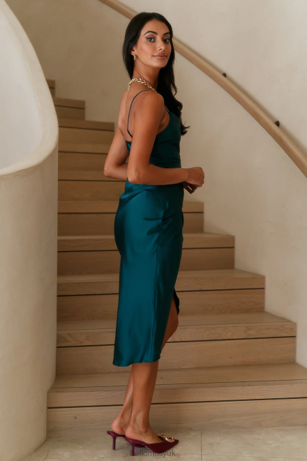 Clothing Hello Molly Sweet Danger Midi Dress Dark Green 866R43780