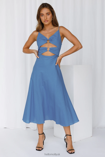 Clothing Hello Molly Sweet Summer Breeze Midi Dress Blue 866R45168