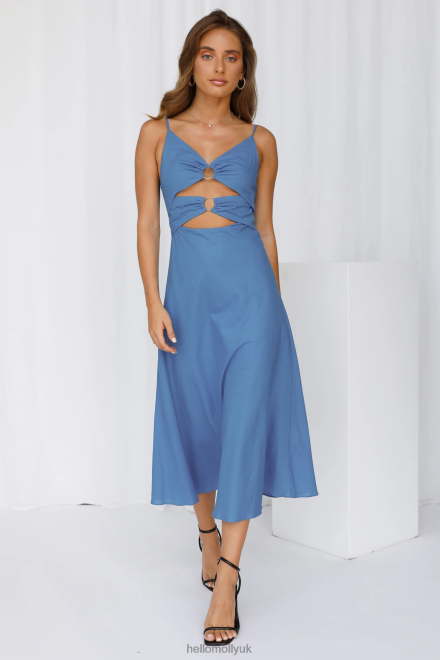 Clothing Hello Molly Sweet Summer Breeze Midi Dress Blue 866R45168