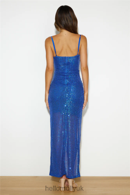 Clothing Hello Molly VIP List Sequin Maxi Dress Blue 866R45992