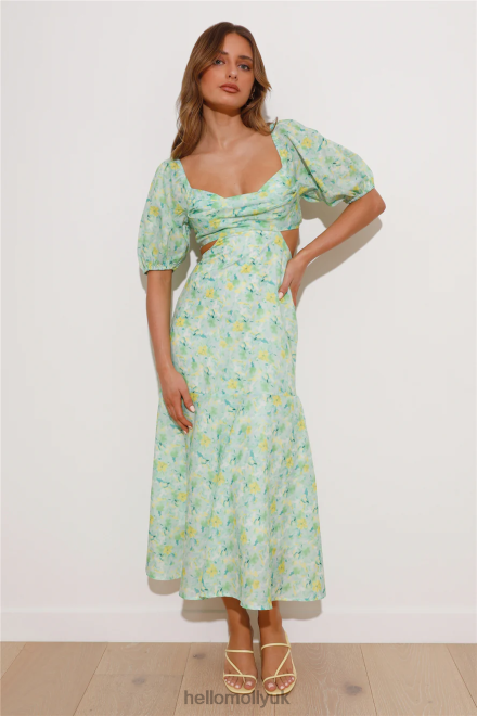 Clothing Hello Molly Brunch Day Midi Dress Green 866R44912