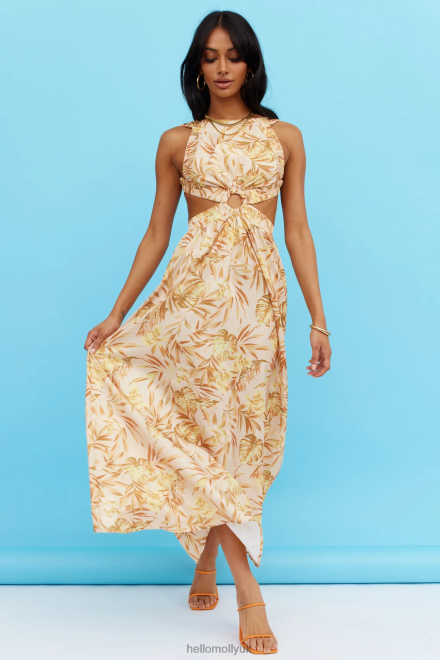 Clothing Hello Molly Got A Callback Midi Dress Yellow 866R44740
