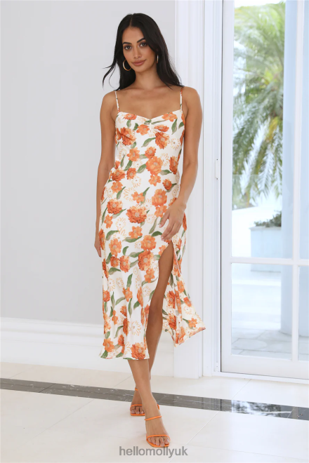 Clothing Hello Molly Keen To Play Midi Dress Orange 866R44928