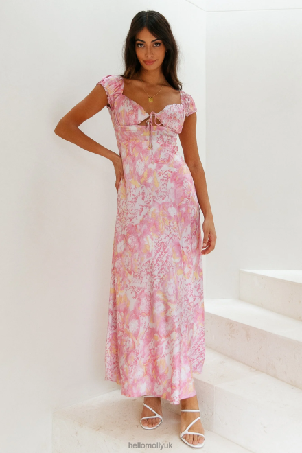 Clothing Hello Molly Kingdom Loving Midi Dress Pink 866R44510