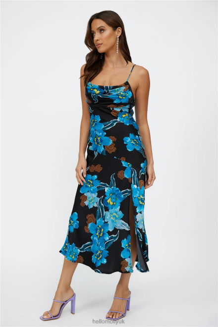 Clothing Hello Molly Lucy Loves Midi Dress Blue 866R44992