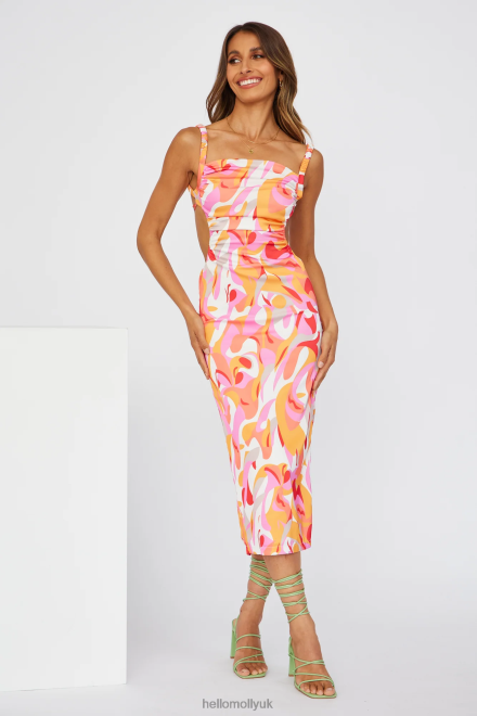 Clothing Hello Molly Malibu Lover Midi Dress Red 866R44220