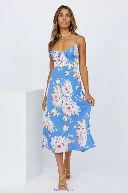 Clothing Hello Molly Sunshine Walks Midi Dress Blue 866R44348