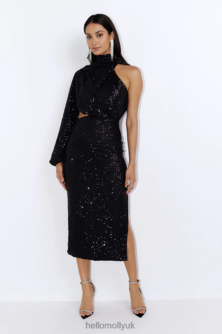 Clothing Hello Molly Bring The Class Sequin Maxi Dress Black 866R45744